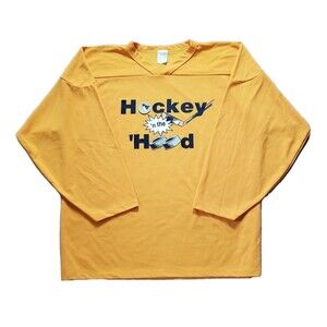 Vintage Y2K Pittsburgh Penguins Hockey 'N The Hood Size XL Mems Yellow Jersey